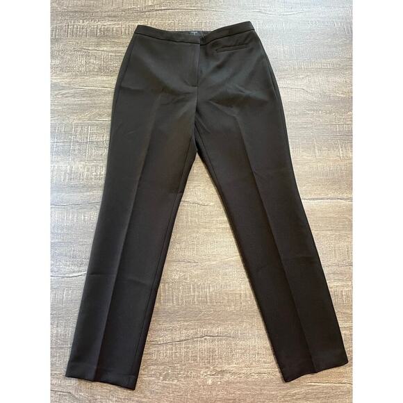 Tahari Straight Leg Pocketless Dress Pants, Black, Size 6 - Picture 1 of 5